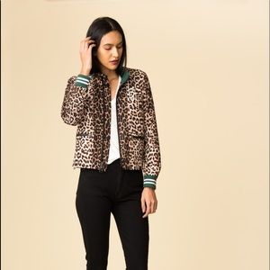 Veronica Beard leopard Bomber jacket
